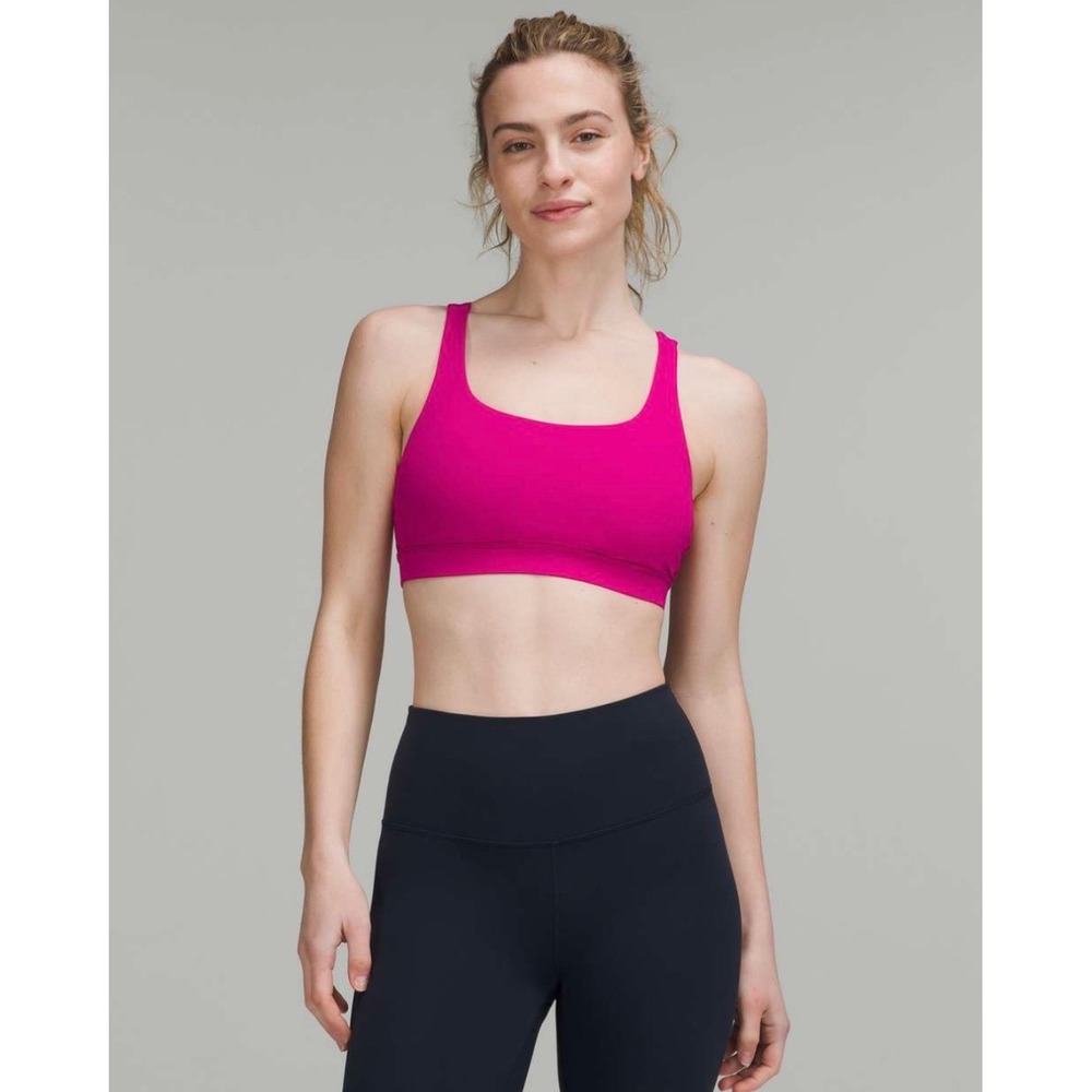 Lululemon Energy Bra *Medium Support, B–D Cups Ripened Raspberry 8 Gym Running - Picture 2 of 7